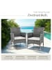 tectake 2er Set Rattanstuhl Nantes 59 x 57 x 85 cm, grau/hellgrau