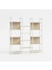 relaxdays Bücherregal in Weiß - (B)158 x (H)166 x (T)24 cm