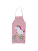 Mr. & Mrs. Panda Schürze Einhorn Radfahrer ohne Spruch in Rot Pastell