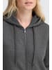 Oxmo Kapuzenfleecejacke OXKAREN ZIPHOODIE in Grau