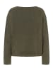 More & More luftiger, transparenter Lockstrickpullover in jungle green