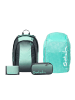 Satch Schulrucksack-Set AIR "Gradient Mint" 4-teilig in Grau/Mint