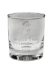 Mr. & Mrs. Panda Whiskey Glas Pinguin Blumen mit Spruch in Transparent
