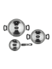 Funktion Topf-Set 6 Teile in Glänzender Stahl