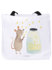 Mr. & Mrs. Panda Shopping Bag Maus Sterne ohne Spruch in Weiß
