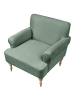 Beliani Sessel FREDROS in Grün/Braun - (W) 71 x (H) 82 x (L) 75 cm