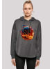 F4NT4STIC Oversized Hoodie Basketball On Fire Sport OVERSIZE HOODIE in charcoal