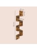 VASAGLE Eckregal Custos in Braun - (B)20 x (H)126 x (T)20 cm
