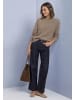 Street One Langarm Strickpullover mit U-Boot-Ausschnitt in Sanded Amber Mel.