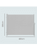 SONGMICS Seitenmarkise Sheld in Hellgrau - (B)400 x (H)200 cm