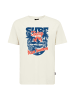 OLDSKULL T-Shirt Wrldvibe Surf Dreams Graphic in Off White