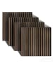 relaxdays 4 x Akustikpaneele in Dunkelbraun - (B)60 x (H)60 cm