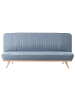Beliani Schlafsofa KALFAFEL in Blau/Braun - (W) 191 x (H) 84 x (L) 73 cm