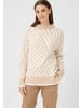Olsen Strickpullover Urban Wild Cora in beige weiß - 0001
