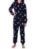 NORMANN Jumpsuit Overall Schlafanzug Pyjama langarm Sterne - 70321 in marine