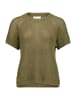CARTOON Strickpullover mit Rundhalsausschnitt in Khaki/Gold