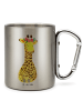 Mr. & Mrs. Panda Kaffeetasse Giraffe Blumenkranz ohne Spruch in Silber