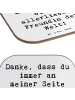 Mr. & Mrs. Panda Tischuntersetzer Spruch Beste Freundin mit Spruch in Weiß