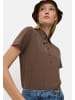 Camel Active Poloshirt mit Knopfleiste in Braun