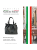 Florence Leder Handtasche, Umhängetasche Florence Tasche schwarz ca. 31cm