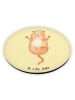 Mr. & Mrs. Panda Rund Magnet Katze Umarmen ohne Spruch in Gelb Pastell