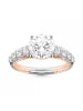 GNOCE 925 Sterling Silber rosévergoldet Ring 55