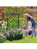 COSTWAY Blumenkasten mit Rankgitter 63 x 31 x 112 cm in Schwarz