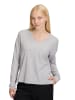BETTY & CO Strickpullover mit V-Ausschnitt in Light Silver Melange