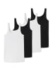 Schiesser Unterhemd / Top Teens Girls 95/5 Cotton in Schwarz / Weiß