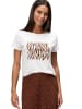 Zero  T-Shirt mit Animalprint in Patch CreamBrown