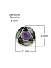 mantraroma 925er Silber - Ohrstecker (L) 12 x (B) 12 mm mit Amethyst facettiert