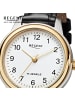 Regent Analog-Armbanduhr Regent Lederarmband schwarz mittel (ca. 32mm)