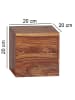 FineBuy Wandregal in Braun / Sheesham / 25x25x25