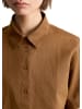 Marc O'Polo DENIM Kurzarm-Bluse relaxed in Umbra Brown