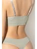 Yenita® String-Tanga Ribbed Collection in khaki