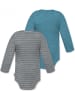 Normani Outdoor Sports 2er Pack Baby Merino Langarmbody Tuai in Grau/Blau