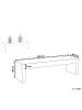 Beliani Gartenbank TARANTO in Grau - (W) 150 x (H) 40 x (L) 40 cm