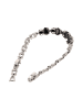 faina Women Link Bracelet in Silver Black