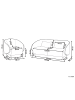 Beliani 2-tlg 3-Sitzer Sofa UMEA  in Grün/Braun