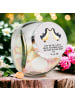 Mr. & Mrs. Panda Bonbonglas Pinguin Liebe mit Spruch in Grau Pastell