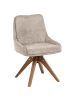 Beliani 2er-Set Esszimmerstuhl DORRIS in Beige/Braun