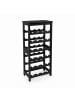 relaxdays Weinregal in Schwarz - (B)40 x (H)82 x (T)24 cm