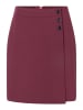 More & More kurzer, schmaler Rock, Wickeloptik in pomegranate red