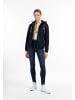 Schmuddelwedda Damen Strickfleecejacke in Marine Melange