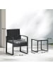 Outsunny Rattan Bistroset,55cm x 58cm x 76cm,grau