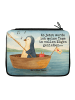 Mr. & Mrs. Panda Federmappe Pinguin Angelboot Design mit Spruch in Weiß