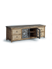 Giner y Colomer TV-Schrank aus gealtertem braunem Mangoholz und Metall in Brown