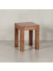 KADIMA DESIGN Beistelltisch MUMBAI Massiv-Holz 35 x 35 cm Wohnzimmer-Tisch in Massivholz
