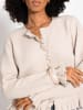 SASSYCLASSY Cardigan mit Rüschen in Beige