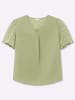 sheego Kurzarmbluse in schilf